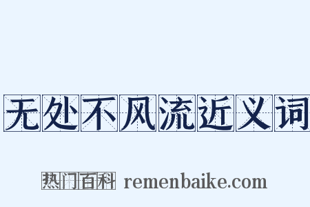 无处不风流近义词是什么意思的图片